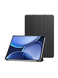 Schutzhülle für OnePlus Pad 3 2025 Tablet 13,2 Zoll, harter PC und Premium-PU-Ständer, ultraleicht, schlanke Schale mit Standfunktion, Schwarz