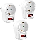 NonKob Doppelstecker für Steckdose, 2 Stück Steckdosenadapter, Mehrfachstecker für Küche