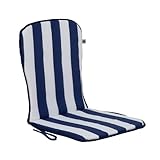 PATIO Stuhlauflage Niedriglehner 74 x 38 cm Sam Monoblock Auflage Sitzkissen mit Schnüren Indoor & Outdoor Wendekissen
