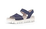 Gabor Damen Plateausandalen, Frauen Sandalen,Moderate Mehrweite (G),Plateausandaletten,bequem,Sommerschuhe,Freizeitschuhe,Marine,38 EU / 5 UK