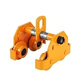 Seilwinde Hand, 0,5T-3T Manuelle Schubbalkenlaufkatze for Hochleistungs-Doppelrad-Garanhebemaschine Manuelle Ebene for rade bone I-Trärflansche für PKW LKW Boot Boot(1 Ton)
