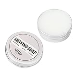 Qukaim Rasierseife für Herren, Rasierseife für Herren, reichhaltiger Schaum-Bart-Rasierseife, milde, nicht reizende Formel, 60 ml, ideal für den Gebrauch zu Hause oder im Salon