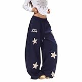 Generisch Baggy Jogginghose Damen Herren Dackel Graphic Sweatpants Baumwolle Kordelzug Freizeithose Y2K Streetwear Sporthose mit Taschen