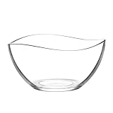 CLEARFEE Salatschüssel aus hochwertigem Glas 1880 ml Deko-Schale spülmaschinengeeignete Glasschüssel Schale Ø 20cm Glas im frischen Design