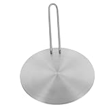 COLLBATH Induktionsadapterplatte aus Metall mit Abnehmbarem Griff Wärmeverteiler für Induktionskochfeld und Gasherd Gleichmäßige Hitzeverteilung für Schonendes Kochen und Energiesparendes