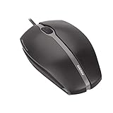 CHERRY GENTIX SILENT, Kabelgebundene Maus, Leise Tasten ohne Klickgeräusch, Optischer Sensor (1.000 dpi), Symmetrisches Design, Kabel 1,8 m, USB 2.0, Schwarz