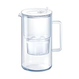 AQUAPHOR Glas | Wasserfilter-Kanne inkl. 1 MAXFOR+ Filter | 2,5 L weiß | Stilvolles Design für leckeres Trinkwasser