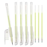 GLEAVI 5 Stück Pack Fluoreszierende Grüne Hautmarkierungsstifte mit 3 Nachfüllminen Präziser Microblading Augenbrauenstift für Beauty Tattoo und Augenbrauen Mapping