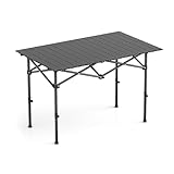 Tragbarer Campingtisch, ultraleichter Aluminium-Klapptisch mit verstellbarer Höhe und Aufbewahrungstasche, ideal für Outdoor-Aktivitäten, Wandern, Rucksackreisen und Picknicks