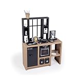 Smoby - Spielküche Loft - Kinderküche ab 3 Jahre im Industrial-Look (74x29,2x95,7 cm) - Küchenspielzeug für Kinder mit großer Ausstattung, Zubehör und Überraschungs-Effekten
