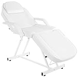 Bonnlo Massage Tattoo Stuhl, Kosmetiker Bett, Mehrzweck Gesichtsbett Stuhl für Friseur Spa Schönheitssalon Ausrüstung, Weiß