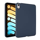 Tablet PC Hülle Compatible with iPad Mini 7 (A17 Pro) 2024/Mini 7th/6th Generation 8.3-inchCase, Flexible TPU Protective Cover Thin Slim Lightweight Shockproof Case Back Case Protection Schutz(Dark Bl