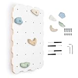 MAMOI® Kletterwand für Zimmer, Klettergerüst und Spielgeräte Indoor, Klettern mit Klettergriffe, Klettersteine, Kletterturm mit Griffe, Turngeräte, Montessori