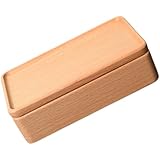 Holibanna Massive Holz Schmuckschatulle Magnetisch mit Multi Slots Tragbarer Schmuck Organizer aus Lichtechtem Verschleißfestem Holz für Reisen und Aufbewahrung