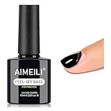 AIMEILI Peel Off Base Coat UV Gel 10ml Abziehbarer Basis UV Gel Nagellack Klar Peel Off Unterlack für Fingernägel Ideal für Anfänger Übung