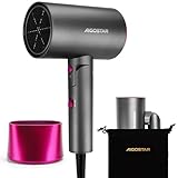 Aigostar - 2100W Reisehaartrockner, Reise haartrockner, Fohn, Fön, Klappgriff, 3 Temperaturen / 2 Geschwindigkeiten, Überhitzungsschutz, Grau (Aufbewahrungstasche wird zufällig versandt)