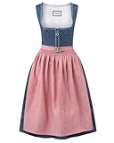 Stockerpoint Damen Dirndl Roseline I Größe 32-48 I Trachtenkleid mit liebevollen Details & eleganter Dirndlschürze I Bequem & pflegeleicht I Perfekt für Trachten & Festlichkeiten