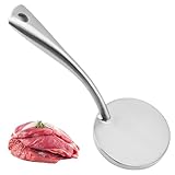 GOEDCH Fleischklopfer: Fleischklopfer aus Edelstahl, Massiver Fleischhammer, Steak Hammer für Alle Fleischsorten, Spülmaschinenfest seitiger Fleischhammer, Schnitzelklopfer für Rind, Schwein