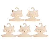Holz Kleiderbügel, 5/7Stück Niedliche Fuchsform Kleiderbügel Holz Garderobenbügel Kinder Baby Kleidung Shop Holzkleiderbügel Mädchen Nordischen Holz Kleiderständer Cartoon Mantel Kleid Shirt Aufhänger