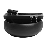 Tummy Tub Accessoires for Fischtankdekoration, Aquariumverzierung, Lebensraumstatue, Keramik -Tischbrunnen Büro und Hausmeditation beruhigen Innenwasserfall
