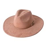 Wildleder-Hut, Gürtel, Zubehör, breite Krempe, Fedora-Kappe für Damen und Herren, Filz, Jazzhüte, klassische Chapeau Femme, 22, M55-58cm