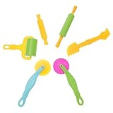 ZUNOXAZ DIY Knetwerkzeug Knetform Formen Kunststoff Spielset Bunt Kreatives Modellierwerkzeug für Jungen Mädchen Lernspielzeug