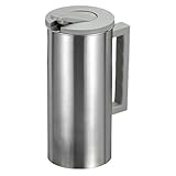 Edelstahl Wasserkrug - Großer Metall Getränkebehälter Mit Deckel - Leichter Trinkkrug Für Hotel Mietbedarf Party Veranstaltung Gastronomie