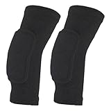Amabro 2 Stück Volleyball Ellenbogenschützer, Kompressions Ellenbogenschoner Ellbogenschoner atmungsaktive Ellenbogenbandagen mit dickem Schwamm Armbandage Unterstützung (Schwarz)