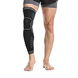 SOLO ACTFIT Sport Komprimierungshülsen Lange Knieschoner Kompression Rutschfrei Kniebandage Knieschutz Beinlinge Knielinge für Laufen, Basketball, Radfahren