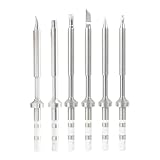 TS100 Lötspitzen-Set mit Gewindeeinsatzadapter, kompatibel mit TS100/TS101 Lötkolben, inklusive TS-C4, TS-K, TS-ILS, TS-J02, TS-D24, 6-teilig