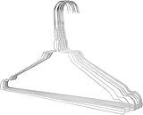 RSR Hangers Drahtbügel Kleiderbügel aus Metall 20 Stück Weiß Metallkleiderbügel Set Drahtkleiderbügel Metall Draht Hosenbügel Verzinkt Platzsparend Hochwertige Pulverbeschichtung 40 cm