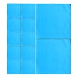 Warmhm 500 Stück Quadratische Alufolie Süßigkeitenverpackungen Glänzend Blau Lebensmittelechte Aluminiumfolie für Schokolade Pralinen Vielseitig Frischhaltend Präzise