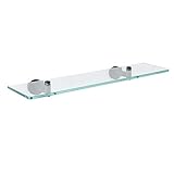 Moderne schwarze Halterungen Glasregal zur Wandmontage, Badezimmer-Organizer, 500 mm