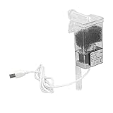 Riuulity Aquarium-Hängefilter, Effiziente Filterung, Geräuschloser Betrieb, Einstellbarer Durchfluss für Aquarien, Platzsparender, an der Wand Montierter Außenfilter, Geeignet für Aquarien Unter 35 Cm