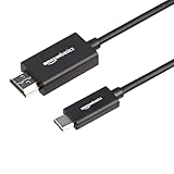 Amazon Basics – Hochwertiges Adapterkabel, Aluminium, USB-C (Quelle) auf HDMI (Display), Thunderbolt-3-kompatibel, 4K bei 60 Hz, 1.8 m, schwarz