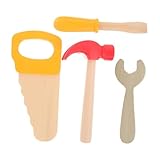 Toyvian 4 Stück Holzbearbeitungswerkzeuge Holzhammer Spielzeugzange Werkzeugspielzeug Aus Holz Kettensäge Holzhämmer Für Konstruktionsspielzeug Kinderhammer