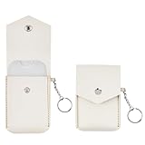 Hennaja Händedesinfektionsmittel-Spray-Etui, Händedesinfektionsmittel-Halter, Reißverschlusstasche, niedliches Mode-Accessoire mit Karabinerhaken für Glühnebel und Power-Nebel, 300 ml, 1-weiß, 1 Pack