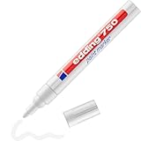 edding 750 Lackmarker - weiß - 1 Stift - Rundspitze 2-4 mm - Lackstift zur Markierung und Beschriftung von Metall, Glas, Stein oder Kunststoff - hitzebeständig, permanent, wisch- und wasserfest