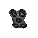 Air Fryer Silikon Donut-Form 5 Mulden Backblech antihaftbeschichtet Lebensmittelqualität Küchenzubehör spülmaschinenfest Kuchenform (schwarz)