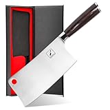 imarku Hackmesser, 18 CM Scharfes Chinesisches Kochmesser, Hochwertigem Hochgekohltem Edelstahl Hackbeil, Cleaver Knife, Hackmesser mit Ergonomischem Pakkaholzgriff—Muttertag Geschenk