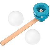 Garneck 1stück Holz Pusteball Spielzeug Schwebende Blasrohr Für Interaktives Geschicklichkeitsspiel Motorik Und Koordination Für Familienaktivitäten Zufällige Farben （zufällige Farbe）