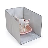 Katzentoiletten-Gehäuse, wasserdicht, für Hygiene, Mes Prevention mit Anti-Auslauf-Design, faltbarer Schutz für Wohnzimmer, Wohnung, Haus, 61 x 43 x 43 cm