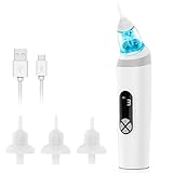 SGZIOO Nasensauger Baby Elektrisch, Nasal Aspirator Baby mit 3 Silikonspitzen, 3 Größen, Musik und Licht, Baby Nasensauger, Elektrischer Nasensauger Baby Staubsauger für Neugeborene, Kinder