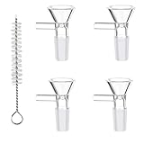 Limeow 4 Stück Glasbong Billig Glasbong Klein Gravity Bong Shisha Klein Bongpfeife Glas Bong Kopf Wasserpfeife Bongpfeife Glaspfeifen Ölbrenner Dicke Kugel Pfeifenzubehör Mit Reinigungsbürste (19mm)