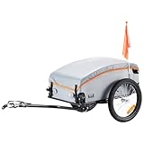VEVOR Fahrradanhänger 45kg Tragkraft Transportanhänger faltbar und kompakt verstaubar mit Universalkupplung wasserdichte Abdeckung 40cm Räder sichere Reflektoren passend für 558,8-711,2mm Fahrradräder