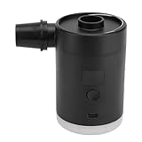 Tragbare aufblasbare Mini-Pumpe, automatische aufblasbare Pumpe, externe Deflation (BLACK)