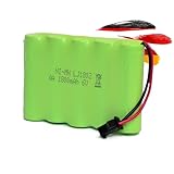 6V 1800-mAh NI-MH AA Akku, wiederaufladbar mit 2-poligem SM-2P-Stecker, Akkupack Batterie für RC Fahrzeug, Auto, Stunt-Car, Truck, Boot, Bagger, Crawler, Buggy, Monstertruck, Modellbau u. Spielzeug