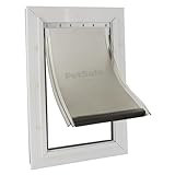 PetSafe Staywell Aluminium Hundeklappe, Langlebiger Aluminium-Rahmen, Magnetverschluss, Für Hunde bis 100 kg, Größe XL