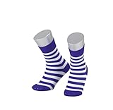 JD J. Dirks Kinder Ringelsocken aus Bio-Baumwolle CL5S, Größe:9-10, Farbe:royalblau/weiß (1526)