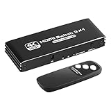 High Definition Multimedia Interface Switcher Splitter, 4K @ 120Hz Splitter mit Fernbedienung, Low Latency Adapter für Streaming-Gerät Media Center Computer Setup Heimkino